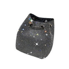 Rhinestone Mini Bucket Bag Shining Crossbody Purse Diamond Women Chain