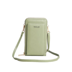 Women Handbags Famous Pu Leather Touch Screen Mobile Phone Pouch