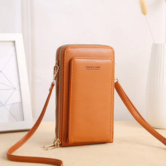 Women Handbags Famous Pu Leather Touch Screen Mobile Phone Pouch