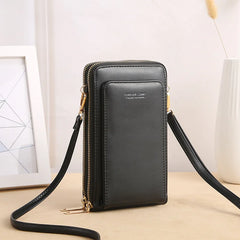 Women Handbags Famous Pu Leather Touch Screen Mobile Phone Pouch
