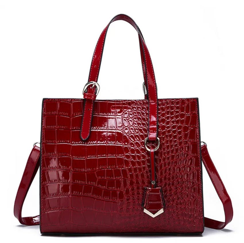Women Handbags PU Crocodile Leather Shoulder Bag