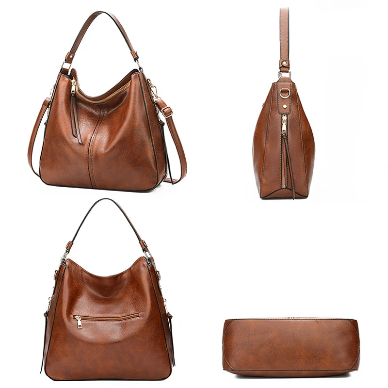 High Leather Women Handbag Crossbody Shoulder Bag Large Capacity