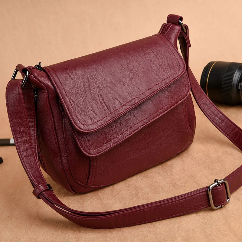 Women Small Leather Handbag Shoulder Messenger Bag Crossbody Sac A Main Femme