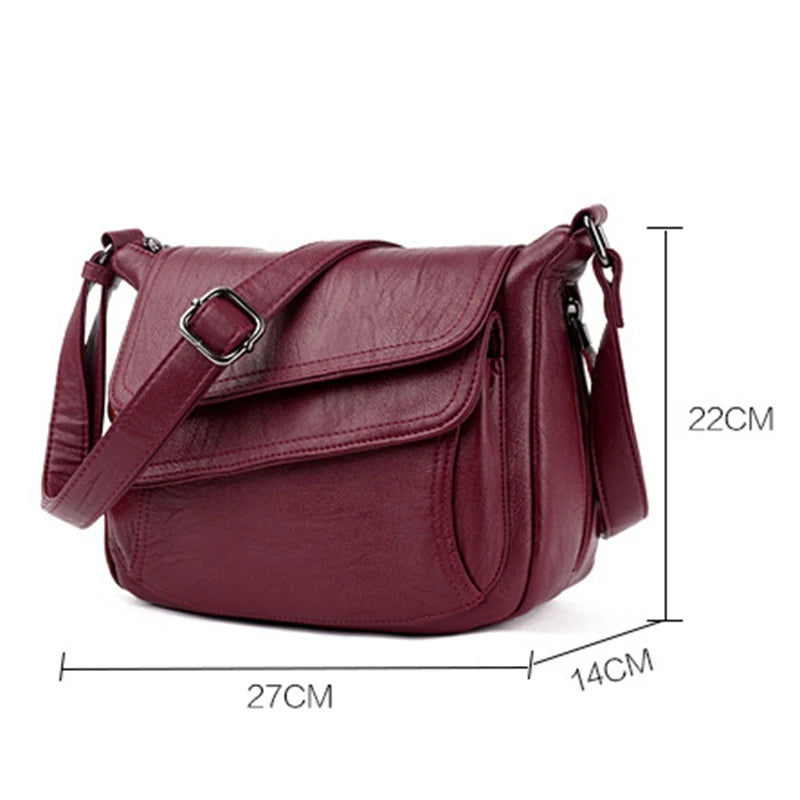 Women Small Leather Handbag Shoulder Messenger Bag Crossbody Sac A Main Femme