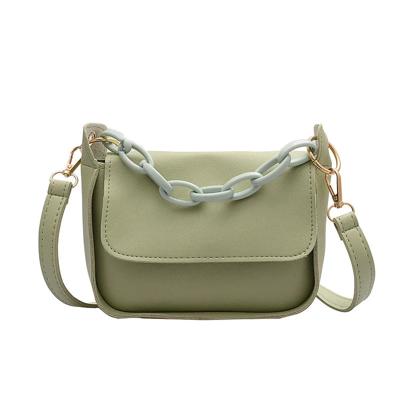 Small PU Leather Crossbody Bags Chain Lady Travel Bags