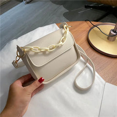 Small PU Leather Crossbody Bags Chain Lady Travel Bags