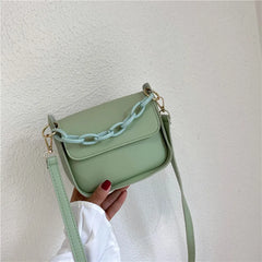Small PU Leather Crossbody Bags Chain Lady Travel Bags