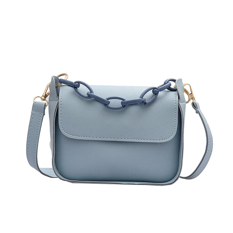 Small PU Leather Crossbody Bags Chain Lady Travel Bags