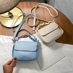 Small PU Leather Crossbody Bags Chain Lady Travel Bags