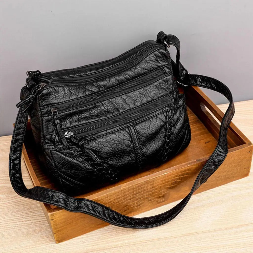 Soft PU Leather Shoulder Bag for Women - Gift for Girls & Middle Aged Female