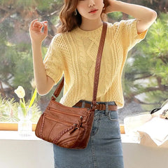 Soft PU Leather Shoulder Bag for Women - Gift for Girls & Middle Aged Female