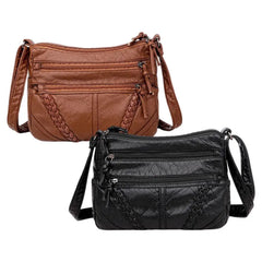 Soft PU Leather Shoulder Bag for Women - Gift for Girls & Middle Aged Female