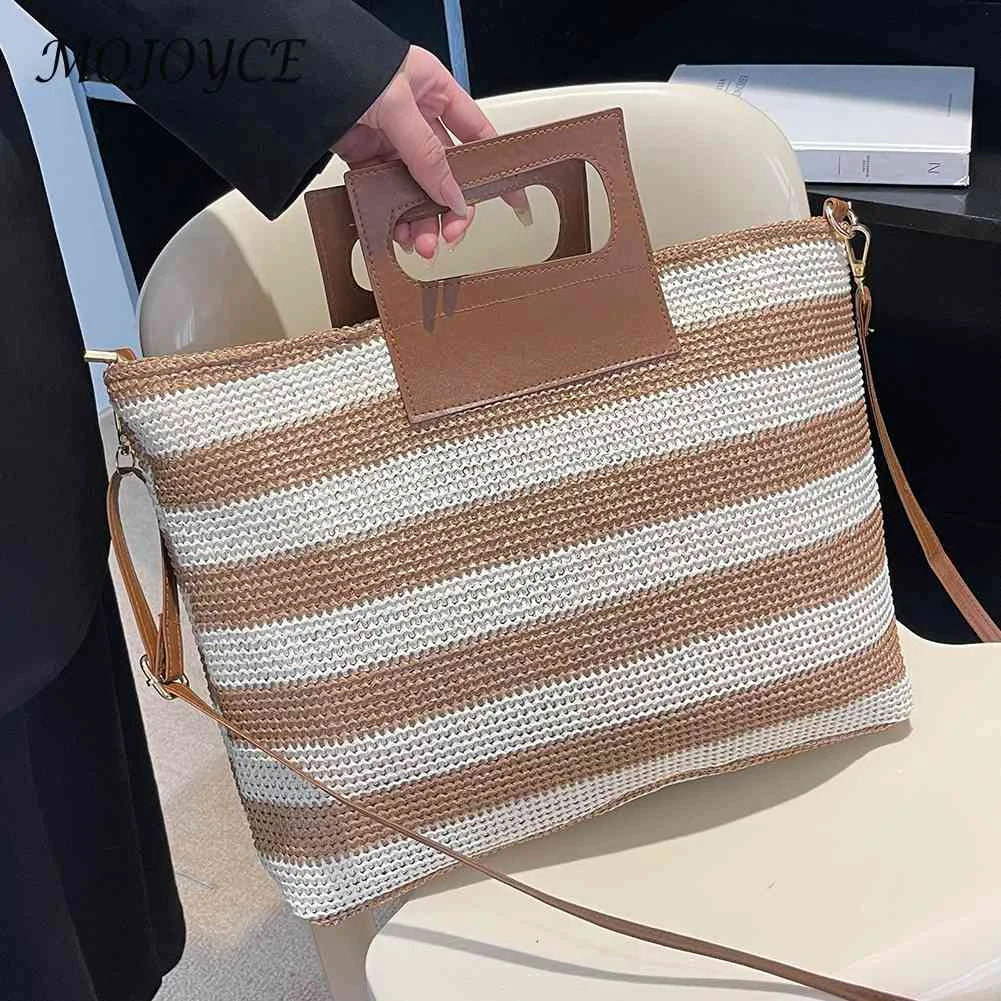 Large Capacity Knit Messenger Bag Soft Casual Vacation Travel Totes