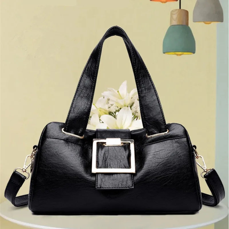 Vintage Soft Leather Crossbody Shoulder Bags Women Handbags