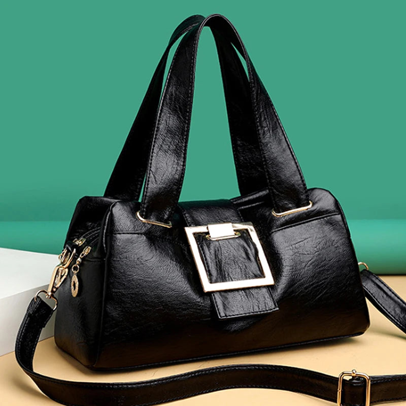 Vintage Soft Leather Crossbody Shoulder Bags Women Handbags