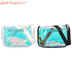 Transparent PVC Shoulder Bag Zipper Handbag for Women