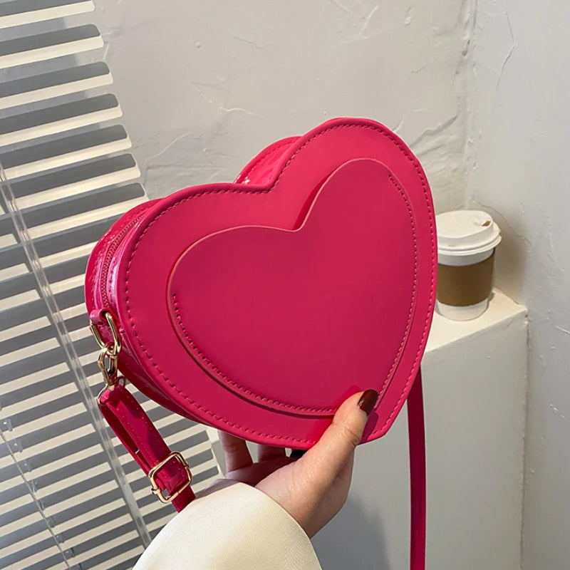 Women Heart-shaped Crossbody Bags Small Shoulder Bags Ladies Evening Clutch