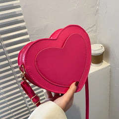 Women Heart-shaped Crossbody Bags Small Shoulder Bags Ladies Evening Clutch