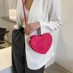 Women Heart-shaped Crossbody Bags Small Shoulder Bags Ladies Evening Clutch