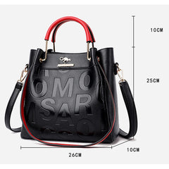 High PU Leather Shoulder Bag Crossbody Retro Solid for Women