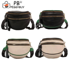 Women's Messenger Crossbody Bag Casual Shoulder Tote Saddle Clutch PU Leather