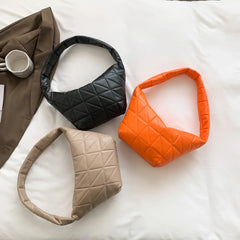 Women Hobos Shoulder Bag PU Leather Purse Handbag Quilted Rhombus Pattern