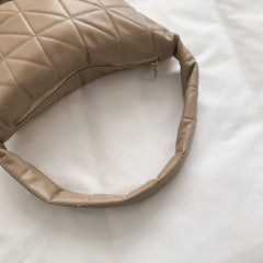 Women Hobos Shoulder Bag PU Leather Purse Handbag Quilted Rhombus Pattern