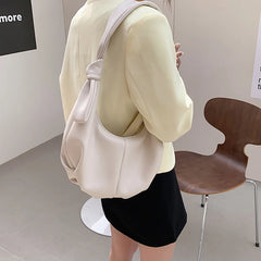 Soft Leather Hobo Shoulder Bag French Style Women Bag