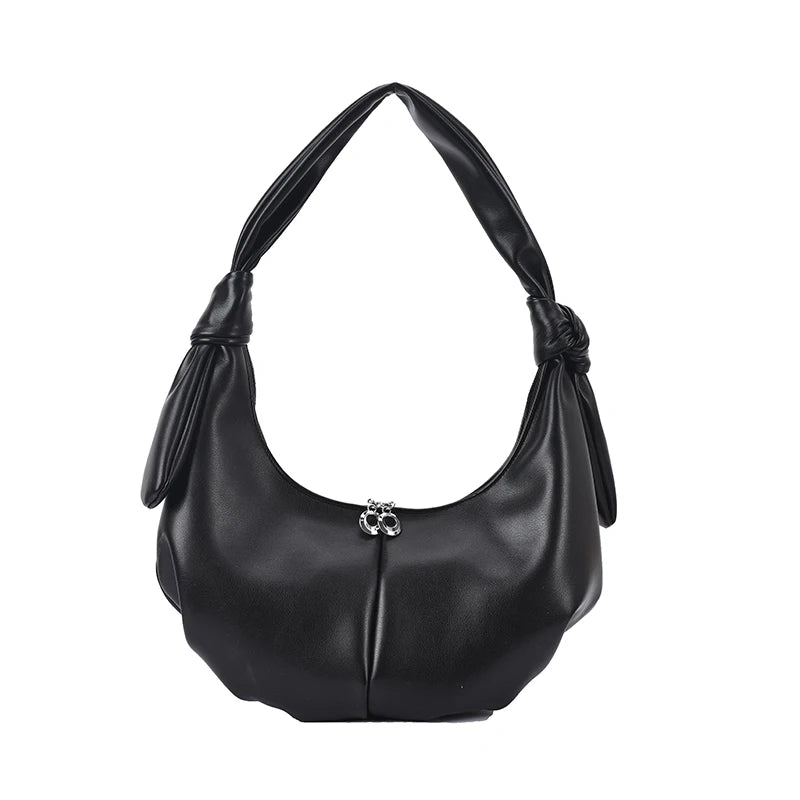 Soft Leather Hobo Shoulder Bag French Style Women Bag