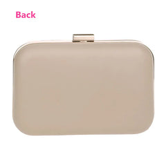 Women Hollow Out Evening Bags with Chain Shoulder Clutch Black/Gold