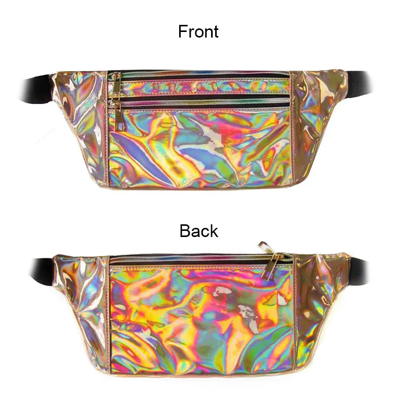 Women Hologram Laser Beach Waist Belt Bag Pouch Fanny Pack
