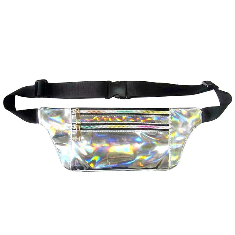 Women Hologram Laser Beach Waist Belt Bag Pouch Fanny Pack
