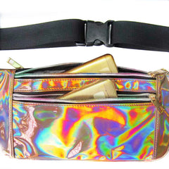 Women Hologram Laser Beach Waist Belt Bag Pouch Fanny Pack