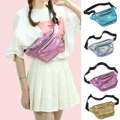 Women Hologram Waist Bag Crossbody Bum Bag Travel Purse