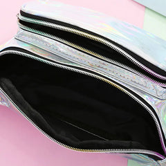 Women Hologram Waist Bag Crossbody Bum Bag Travel Purse