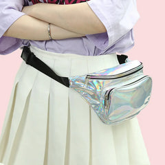 Women Hologram Waist Bag Crossbody Bum Bag Travel Purse