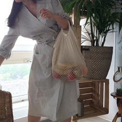 Women Hot Fishing Net Shoulder Bag Handbag Ladies Hollow Out Hand Bags