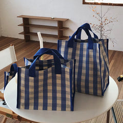 Women Japan Waterproof Canvas Plaid Totes Top-handle Bags Soft Mommy Travel Bag