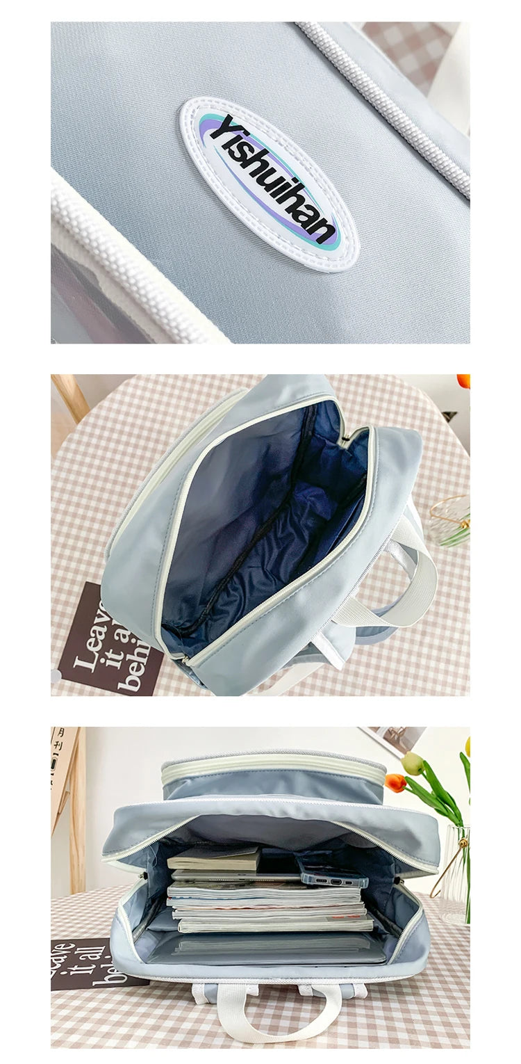 Women Japanese Transparent Ita Bag College Style Student School Backpack