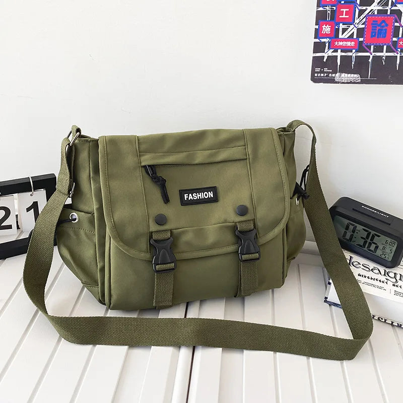 Japanese Style Messenger Bag Large Capacity Shoulder Canvas Bag