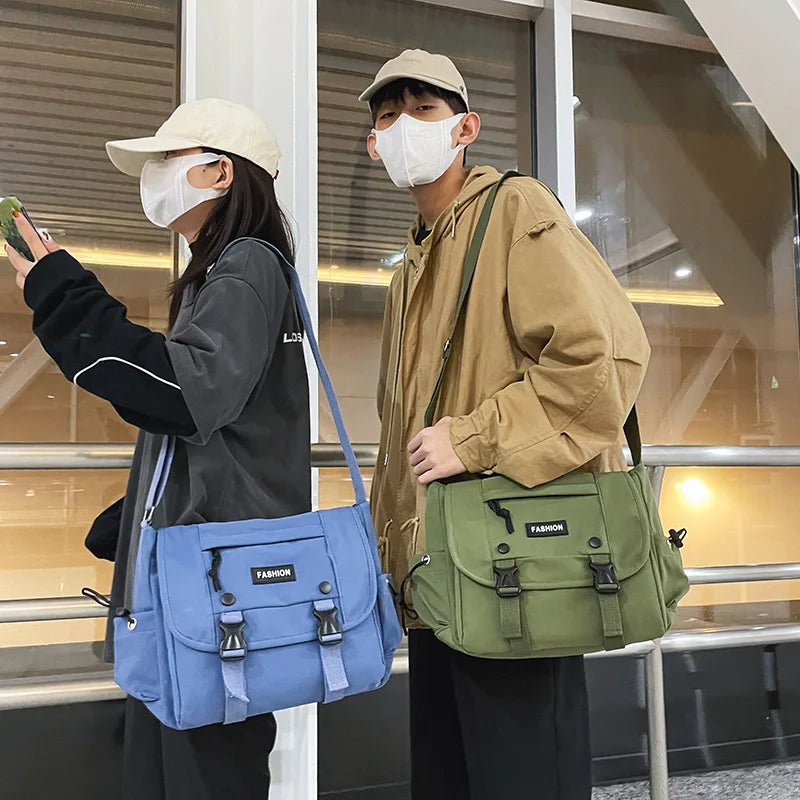 Japanese Style Messenger Bag Large Capacity Shoulder Canvas Bag
