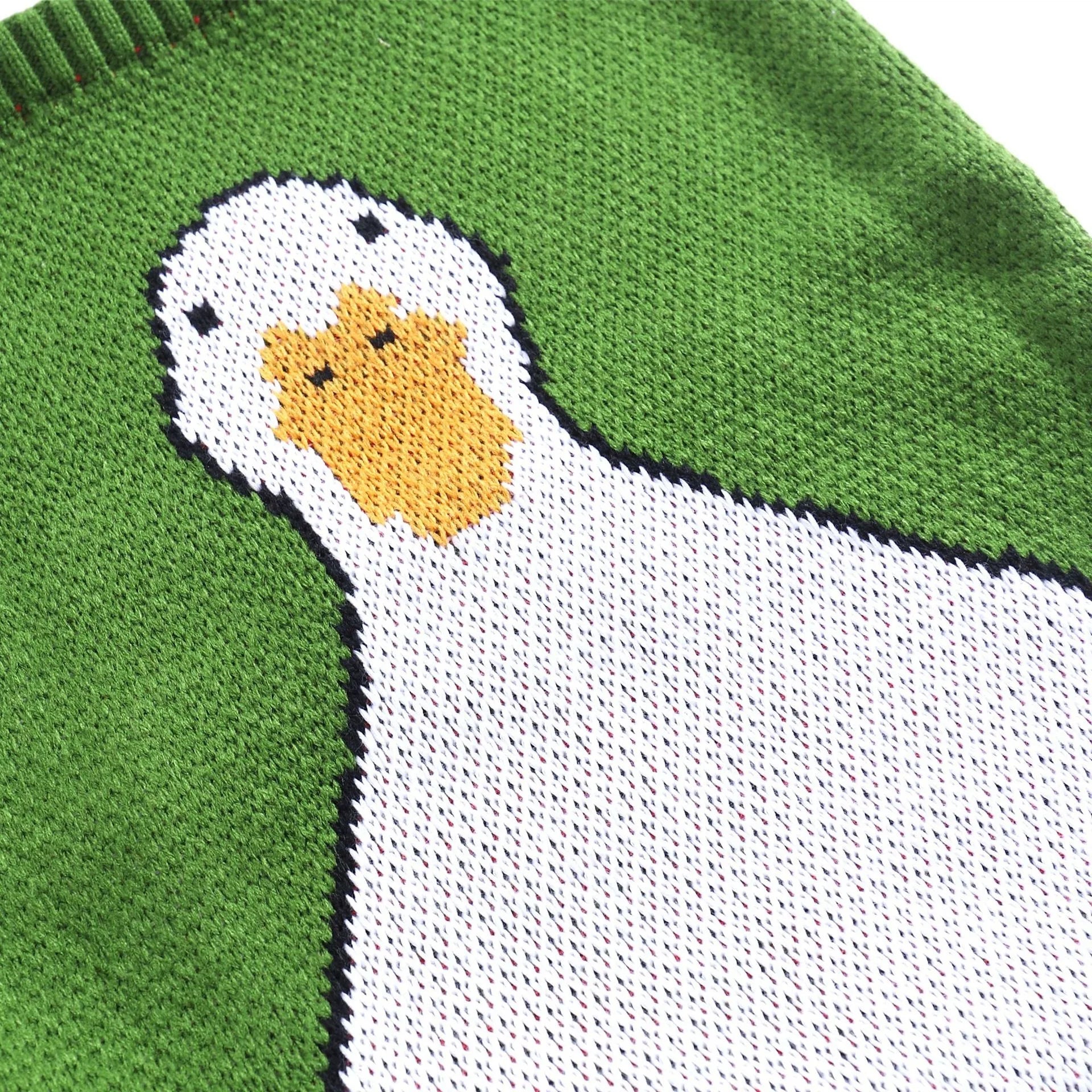 Duck Cartoon Knitting Shoulder Bag for Women