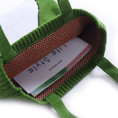 Duck Cartoon Knitting Shoulder Bag for Women