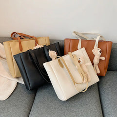 Retro Tote Bag for Women - Simple Shoulder Tote for Lady