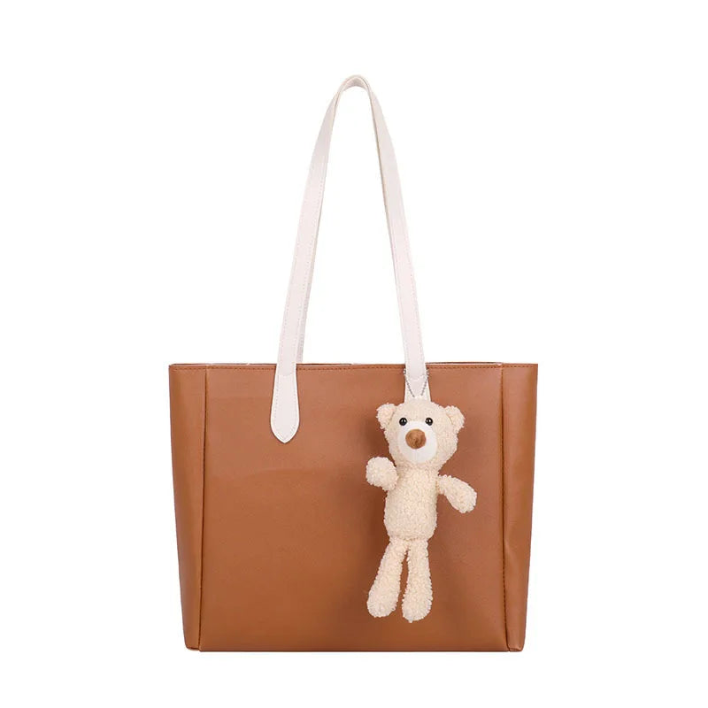 Retro Tote Bag for Women - Simple Shoulder Tote for Lady