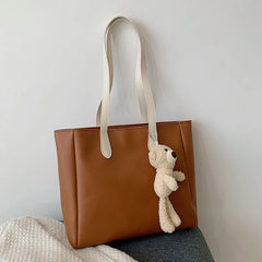 Retro Tote Bag for Women - Simple Shoulder Tote for Lady