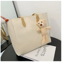 Retro Tote Bag for Women - Simple Shoulder Tote for Lady