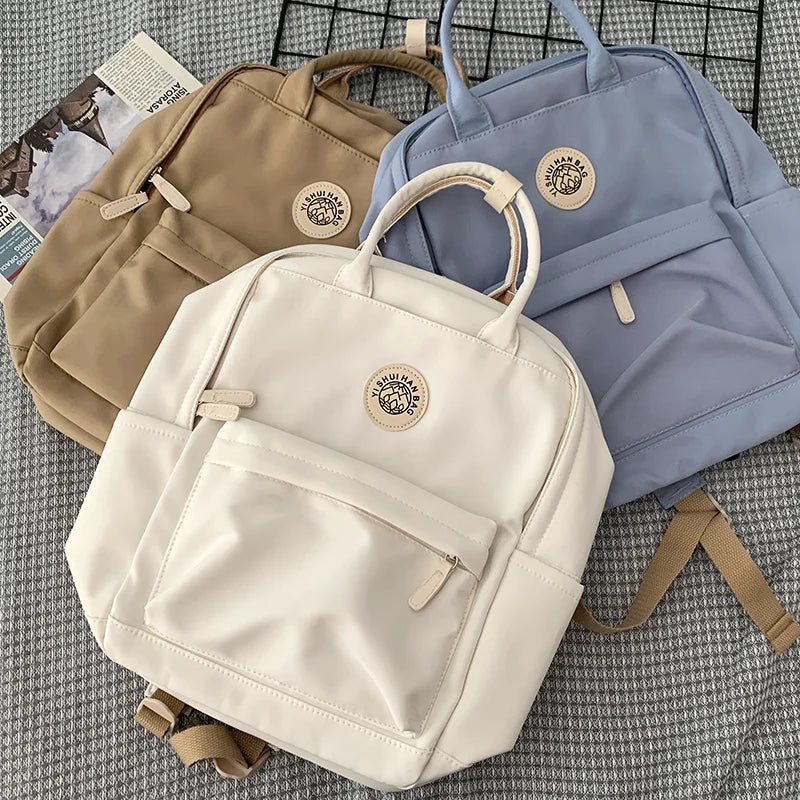 Women Backpack For Teenagers School Computer Bag Female Retro All-match Travel H