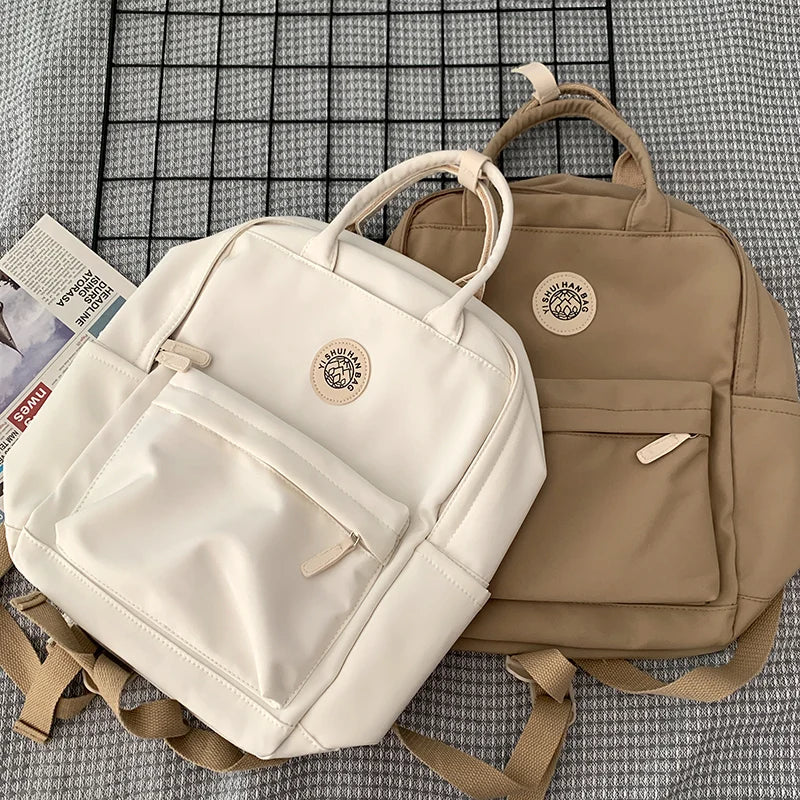 Women Backpack For Teenagers School Computer Bag Female Retro All-match Travel H