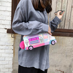 Women Ice Cream Car Crossbody Shoulder Bag Handbag